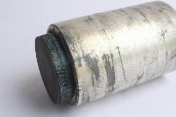 片瀬和宏　鋳込み　筒湯呑　銀の画像