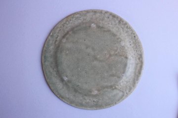 内田ゆみこ　丸プレート　灰釉の画像
