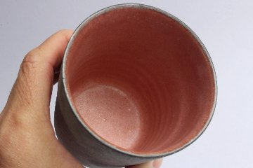 大森健司　黒土カップ（中ピンク）の画像