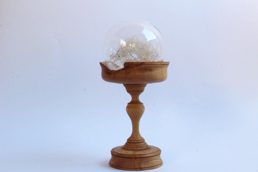 久銘　コンポート栗（ガラスドーム付）の画像