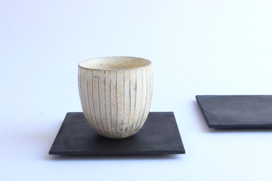 徒爾　角小皿4寸薄　サクラ黒漆（国産/松煙）の画像