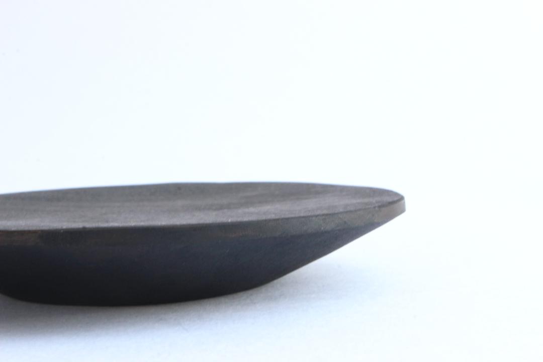 徒爾　丸小皿　サクラ黒漆（国産/松煙）の画像