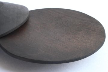 徒爾　丸小皿　サクラ黒漆（国産/松煙）の画像