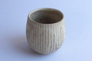 鈴木　進　粉引線紋フリーカップ大の画像