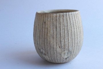 鈴木　進　粉引線紋フリーカップ大の画像
