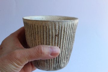 鈴木　進　粉引しのぎフリーカップ大の画像