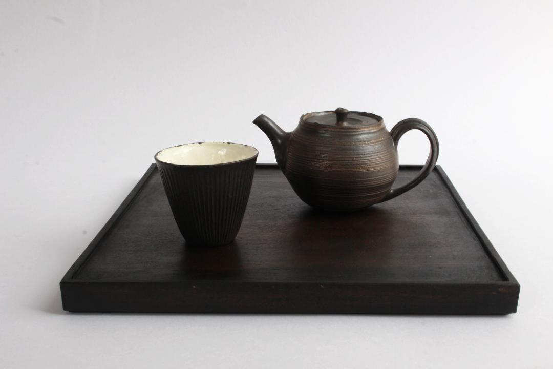 鈴木　進　金彩釉しのぎカップの画像