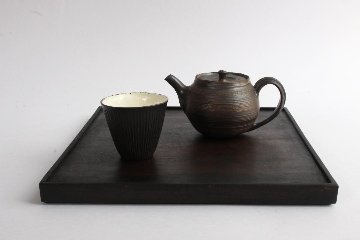 鈴木　進　金彩釉しのぎカップの画像