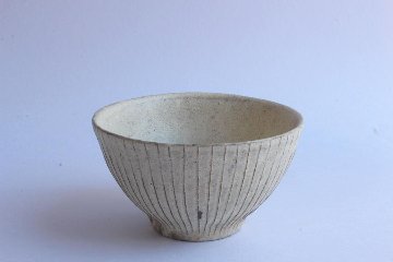 鈴木　進　粉引線紋飯碗の画像