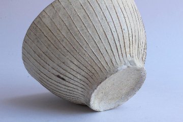 鈴木　進　粉引線紋飯碗の画像