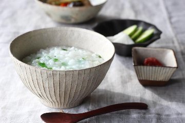 鈴木　進　粉引線紋飯碗の画像