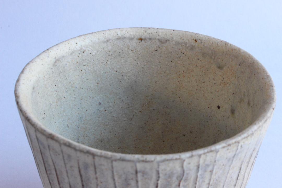 鈴木進　粉引線紋フリーカップ大の画像