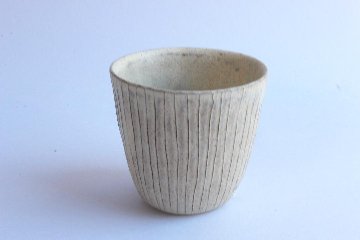 鈴木進　粉引線紋フリーカップ大の画像