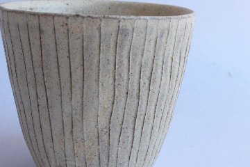 鈴木進　粉引線紋フリーカップ大の画像