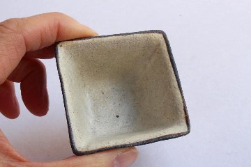 鈴木　進　粉引線紋角鉢　小の画像