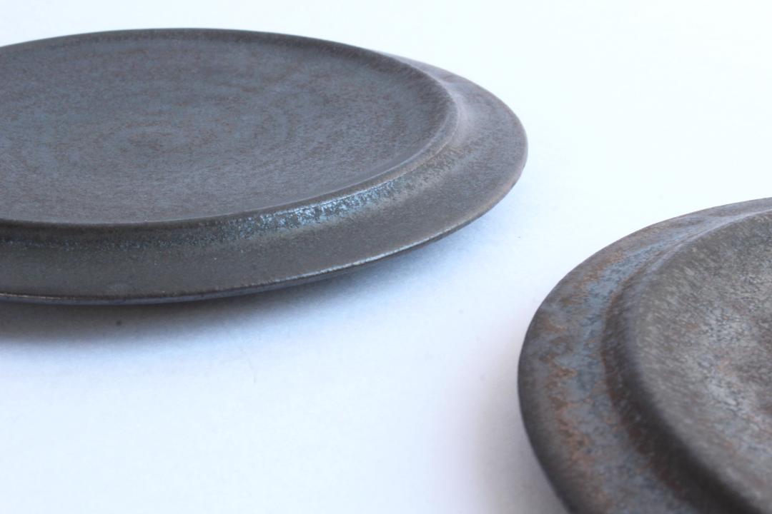 鈴木進　金彩釉リム５寸皿の画像