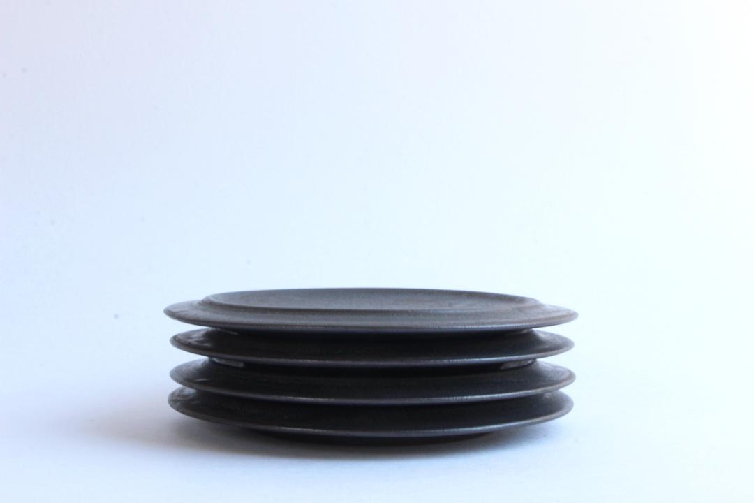 鈴木進　金彩釉リム５寸皿の画像