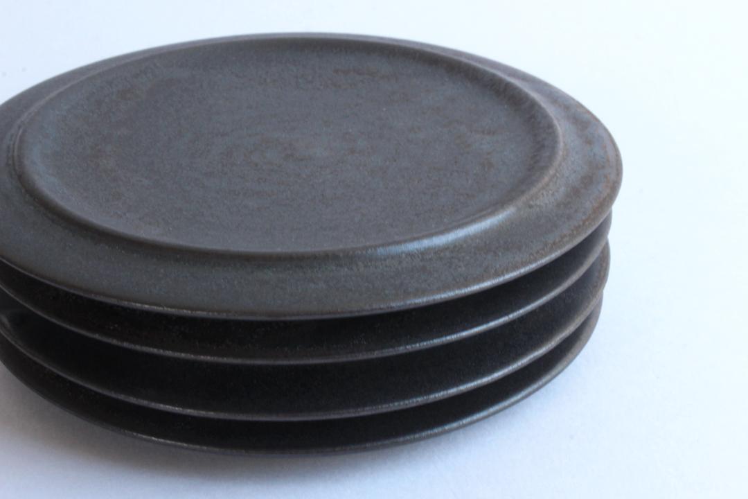 鈴木進　金彩釉リム５寸皿の画像