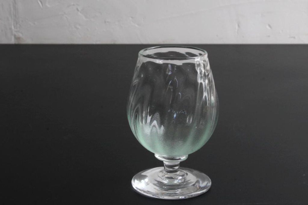 山崎雄一　薄荷脚付きグラス　チューリップ型の画像