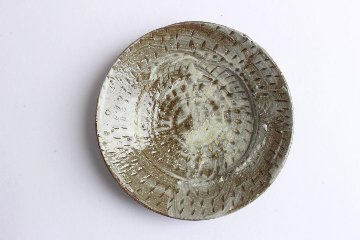 西川真衣　５寸皿　刷毛目とびかんなの画像