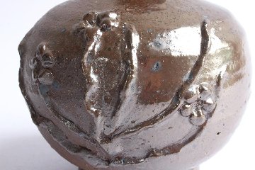 西川真衣　花入れ　焼締め　花の画像