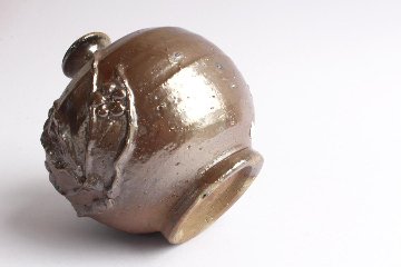 西川真衣　花入れ　焼締め　花の画像