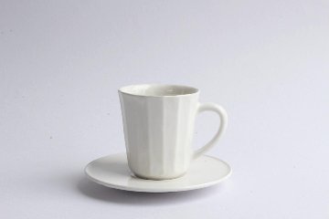 鈴木　進　錫釉面取カップ＆ソーサーの画像