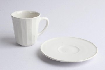鈴木　進　錫釉面取カップ＆ソーサーの画像