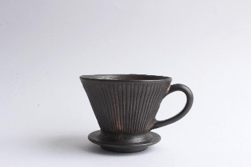鈴木　進　金彩釉鎬ドリッパーの画像