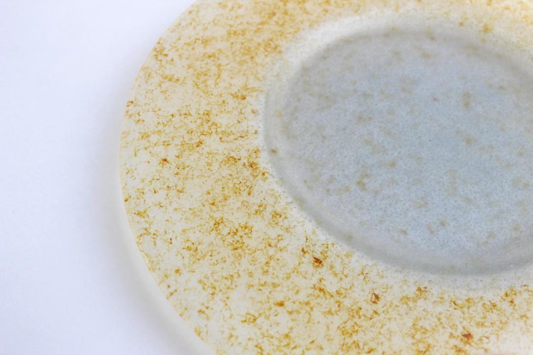 オオタ硝子研究室　【biocolor】リム皿LL　アンバー・ブルーグレーの画像