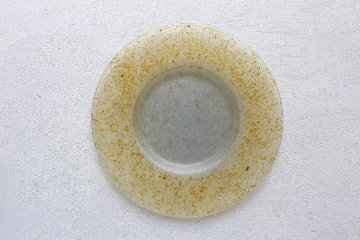 オオタ硝子研究室　【biocolor】リム皿LL　アンバー・ブルーグレーの画像