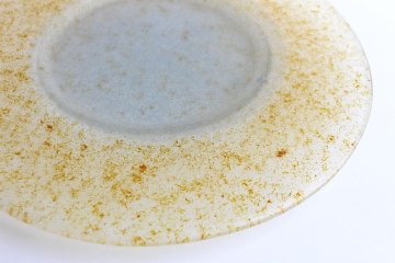 オオタ硝子研究室　【biocolor】リム皿LL　アンバー・ブルーグレーの画像