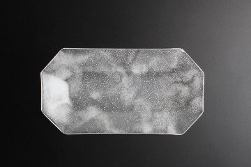 オオタ硝子研究室　【quiet】八角長皿　クリアマットの画像