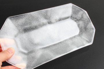 オオタ硝子研究室　【quiet】八角長皿　クリアマットの画像