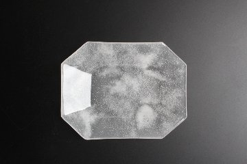 オオタ硝子研究室　【quiet】八角銘々皿　クリアの画像