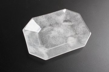 オオタ硝子研究室　【quiet】八角銘々皿　クリアの画像