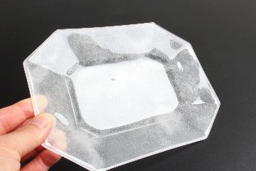 オオタ硝子研究室　【quiet】八角銘々皿　クリアの画像