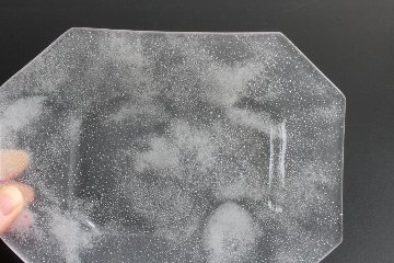 オオタ硝子研究室　【quiet】八角銘々皿　クリアの画像