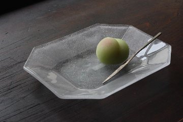 オオタ硝子研究室　【quiet】八角銘々皿　クリアの画像