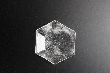 オオタ硝子研究室　【quiet】六角ミニ皿　クリアの画像