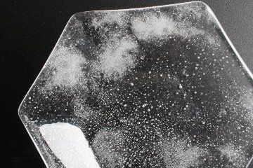 オオタ硝子研究室　【quiet】六角ミニ皿　クリアの画像