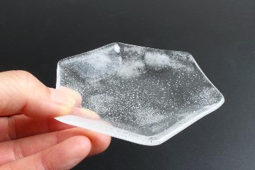 オオタ硝子研究室　【quiet】六角ミニ皿　クリアの画像