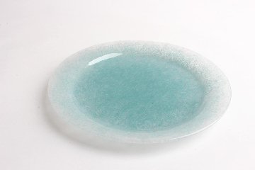 オオタ硝子研究室　リム皿　ブルーの画像
