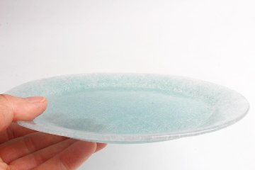 オオタ硝子研究室　リム皿　ブルーの画像