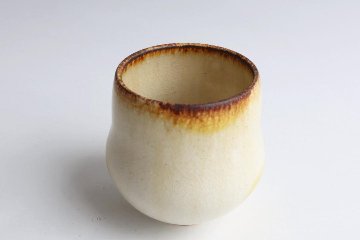 桑原えりこ　だるまカップ　白錆の画像