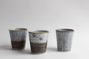 鈴木美佳子　ほそほそコップ　線刻の画像