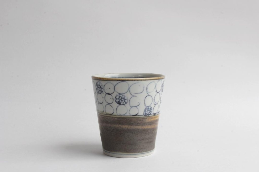 鈴木美佳子　ほそほそコップ　丸々（茶）の画像
