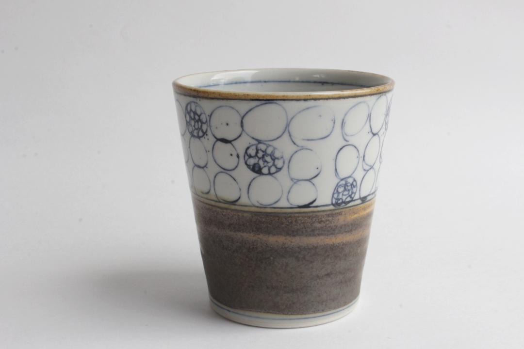 鈴木美佳子　ほそほそコップ　丸々（茶）の画像