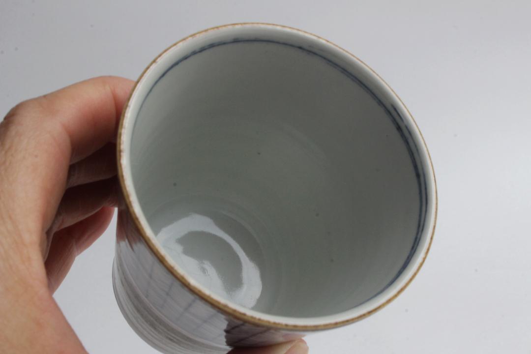 鈴木美佳子　ほそほそコップ　矢羽根（茶）の画像