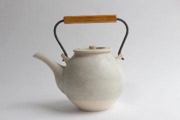 角掛政志　耐火土瓶　白（大）の画像